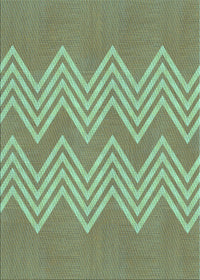 Machine Washable Transitional Fern Green Rug, wshpat3563lblu