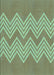 Machine Washable Transitional Fern Green Rug, wshpat3563lblu