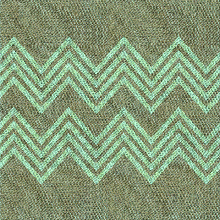 Round Patterned Fern Green Rug, pat3563lblu