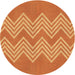 Square Patterned Orange Rug, pat3563org