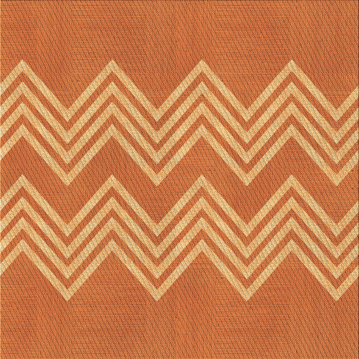 Round Machine Washable Transitional Orange Rug, wshpat3563org