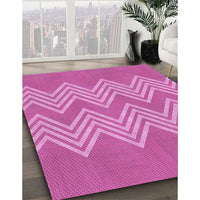 Patterned Violet Purple Rug, pat3563pur