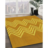 Patterned Orange Rug, pat3563yw