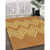 Patterned Orange Novelty Rug, pat3563