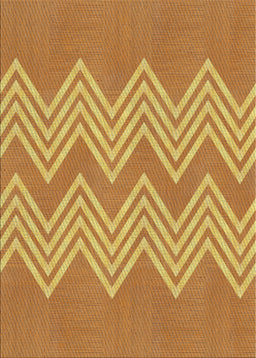 Patterned Orange Novelty Rug, pat3563