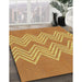 Patterned Orange Novelty Rug in Family Room, pat3563