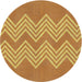 Sideview of Patterned Orange Novelty Rug, pat3563