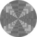 Square Patterned Ash Gray Rug, pat3564gry