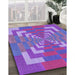 Machine Washable Transitional Dark Orchid Purple Rug in a Family Room, wshpat3564pur