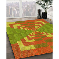 Patterned Mahogany Brown Rug, pat3564yw