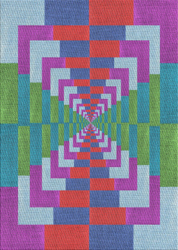 Patterned Blue Modern Rug, pat3564