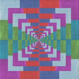 Square Patterned Blue Modern Rug, pat3564