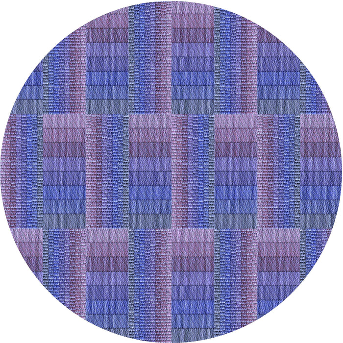 Square Patterned Deep Periwinkle Purple Rug, pat3565blu