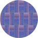 Square Machine Washable Transitional Deep Periwinkle Purple Rug in a Living Room, wshpat3565blu