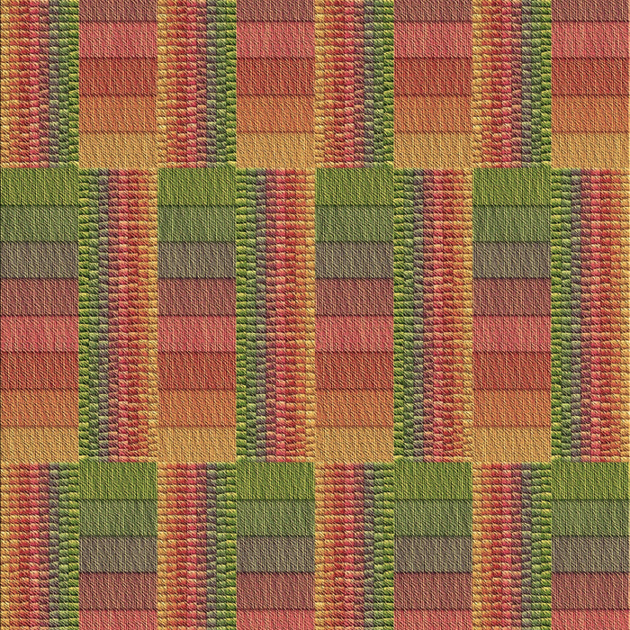 Patterned Red Rug, pat3565brn