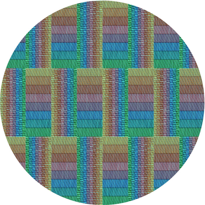 Square Patterned Mint Green Rug, pat3565lblu