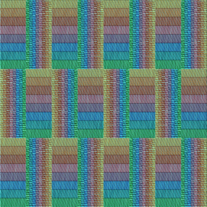 Round Patterned Mint Green Rug, pat3565lblu