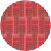 Square Patterned Red Rug, pat3565rd