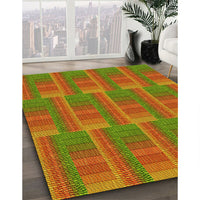 Patterned Mahogany Brown Rug, pat3565yw