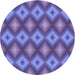 Square Patterned Amethyst Purple Rug, pat3566blu