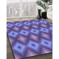 Patterned Amethyst Purple Rug, pat3566blu