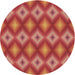 Square Patterned Orange Rug, pat3566brn