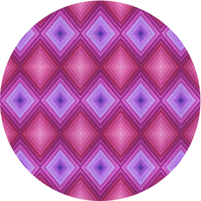 Square Patterned Deep Pink Rug, pat3566pur