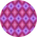 Square Patterned Deep Pink Rug, pat3566pur