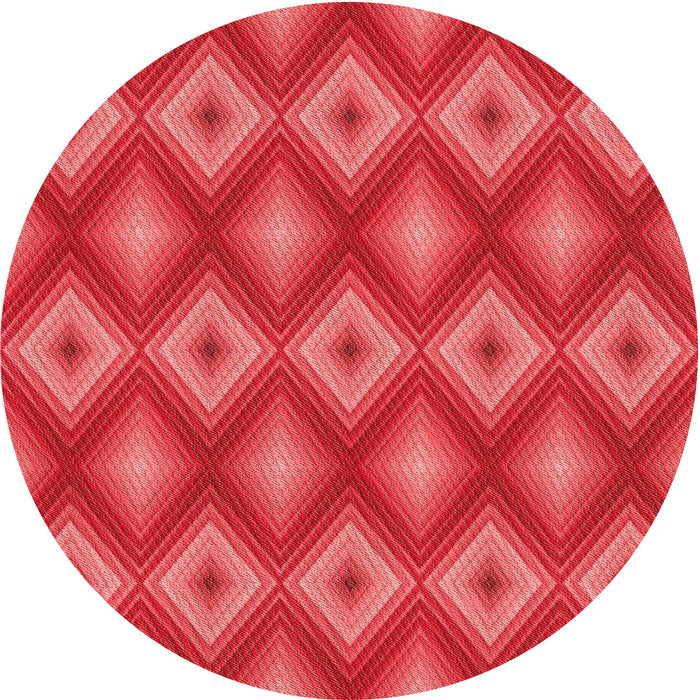 Square Patterned Red Rug, pat3566rd