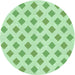 Square Patterned Mint Green Rug, pat3567grn