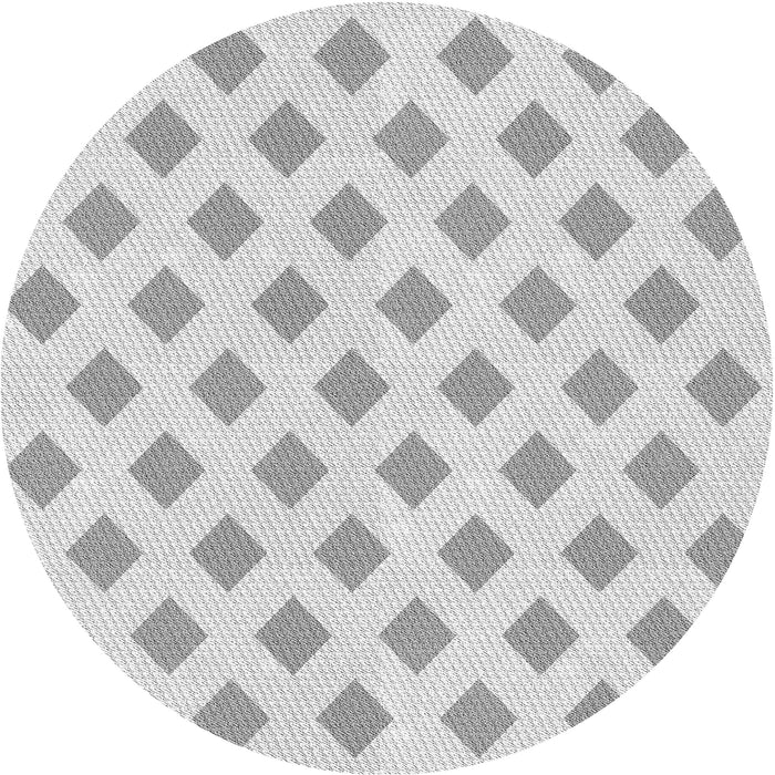 Square Patterned Platinum Gray Rug, pat3567gry