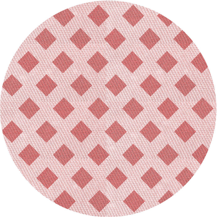 Square Patterned Light Rose Pink Rug, pat3567rd