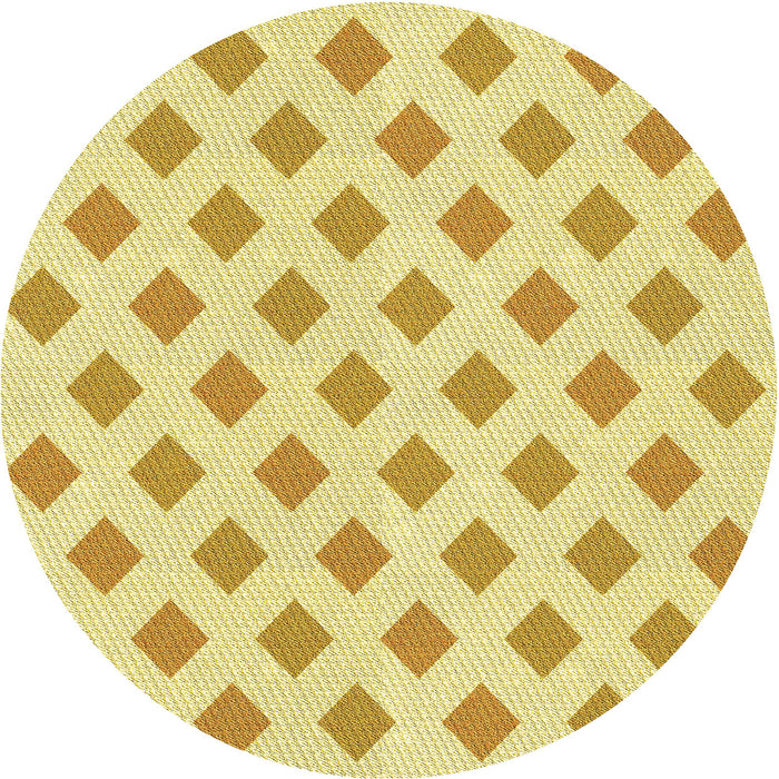 Square Machine Washable Transitional Yellow Rug in a Living Room, wshpat3567yw