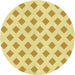 Square Patterned Yellow Rug, pat3567yw