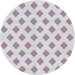 Sideview of Patterned Lavender Purple Novelty Rug, pat3567