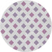 Square Machine Washable Transitional Lavender Purple Rug, wshpat3567