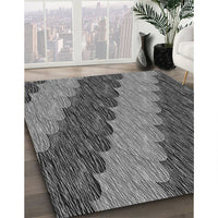 Patterned Gunmetal Gray Rug, pat3568gry