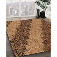 Patterned Red Brown Rug, pat3568org