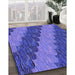 Patterned Purple Rug in Family Room, pat3568pur