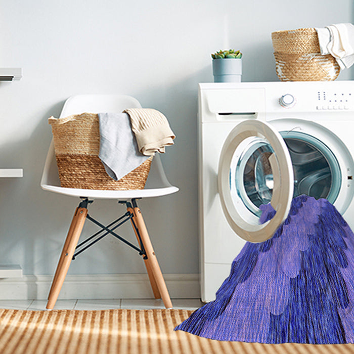 Machine Washable Transitional Purple Rug in a Washing Machine, wshpat3568pur