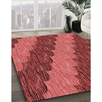 Patterned Red Rug, pat3568rd