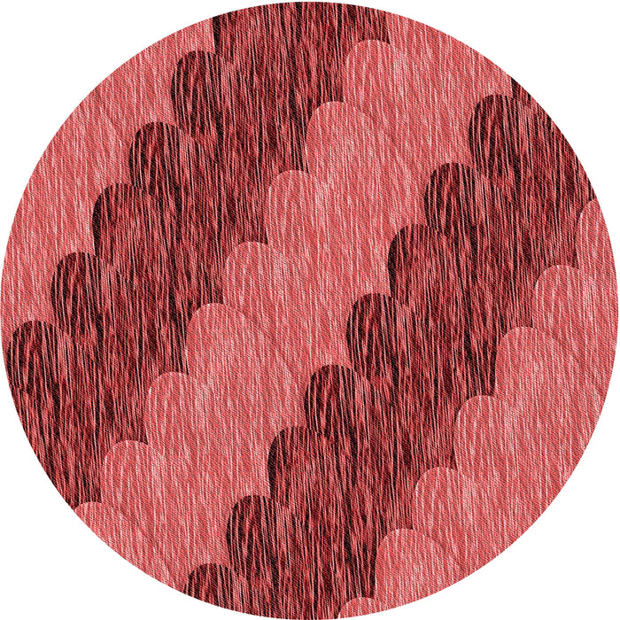 Square Patterned Red Rug, pat3568rd