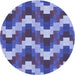 Square Patterned Deep Periwinkle Purple Rug, pat3569blu