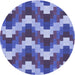Square Machine Washable Transitional Deep Periwinkle Purple Rug in a Living Room, wshpat3569blu