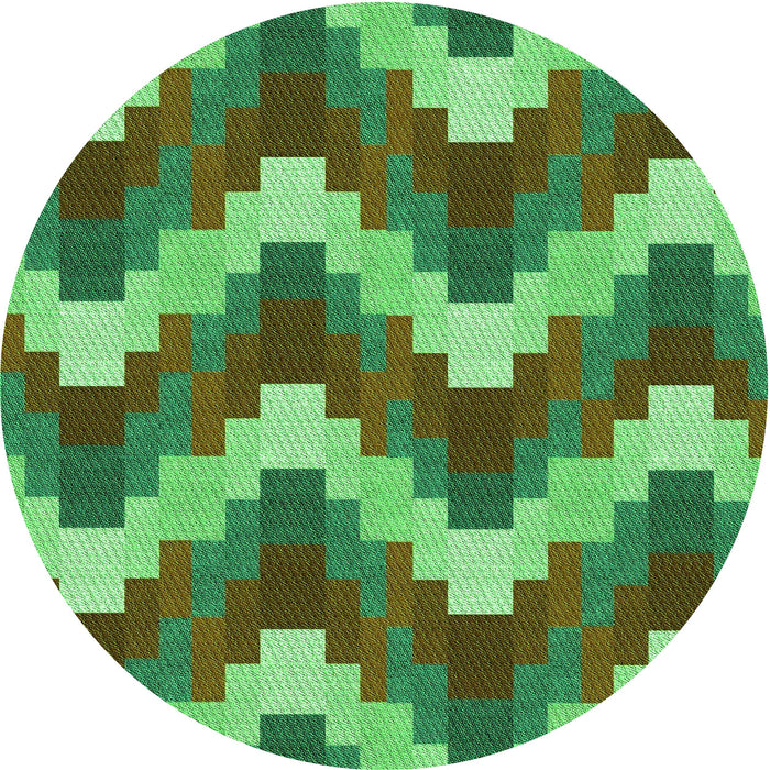Square Patterned Seaweed Green Rug, pat3569grn