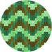 Square Patterned Seaweed Green Rug, pat3569grn