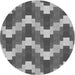Square Patterned Dark Gray Rug, pat3569gry