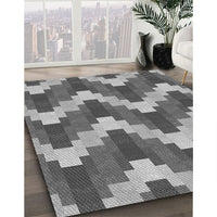 Patterned Dark Gray Rug, pat3569gry