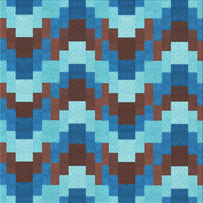 Round Patterned Bright Turquoise Blue Rug, pat3569lblu