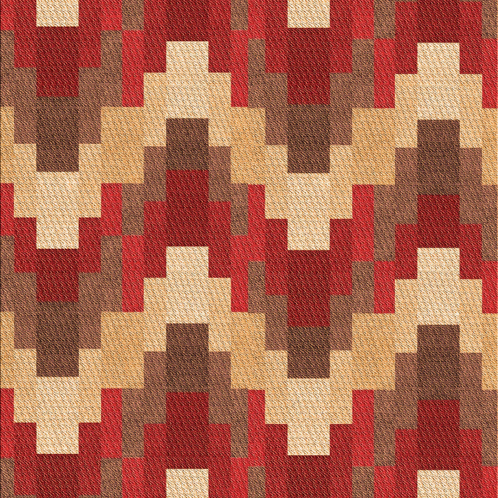 Patterned Orange Rug, pat3569org